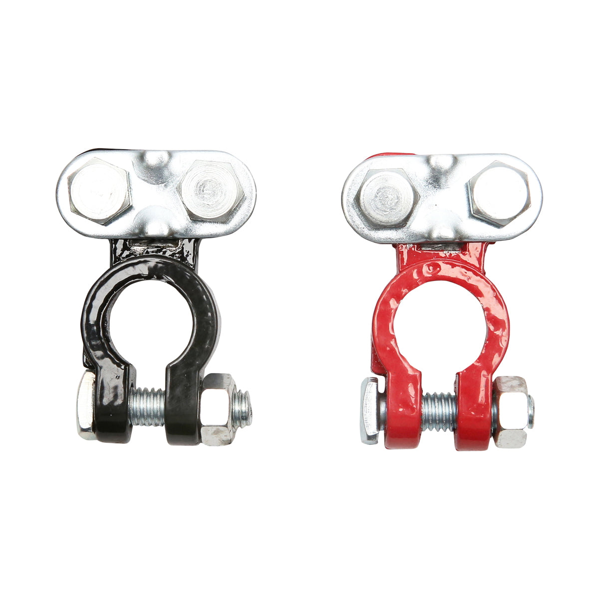 Set of red and black battery terminals with screw fastening Breckner Germany